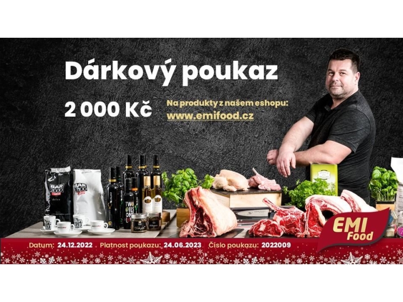 Dárkový poukaz v hodnotě 2.000 Kč