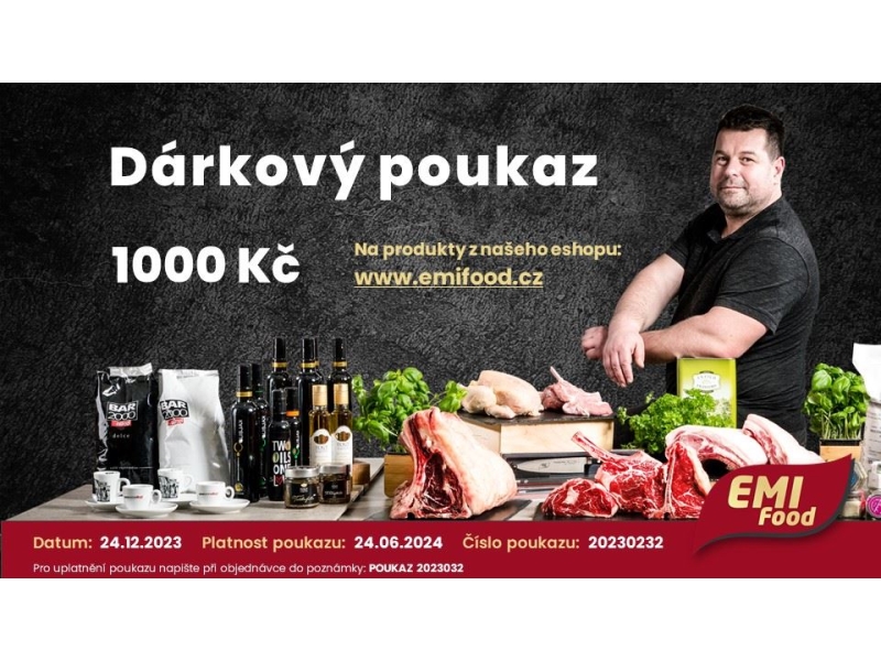 Dárkový poukaz v hodnotě 1.000 Kč